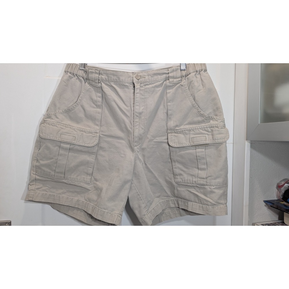 Vintage Savane Cargo Shorts Mens 38 Golf Fishing Distressed Weathered Cotton